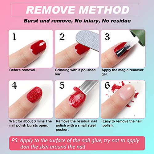 Aliver 3pcs Magic Gel Nail Polish Remover Professional Removes Soak Off Base Matte Top Coat In 3 5 Minutes Art Primer Aliver 3pcs Magic Gel Nail Polish, Can You Use Regular Nail Polish Remover With Gel Top Coat