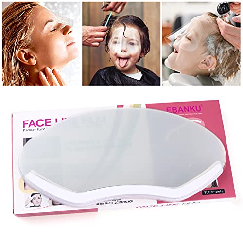 EBANKU 100 PCS Microblading Permanent Makeup Shower Face Shields Visors, Disposable Face Shields Masks for Hairspray Salon Suppl