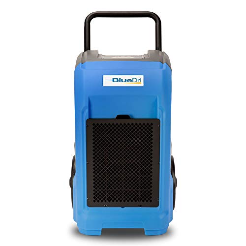 BlueDri BD-76 Commercial Dehumidifier for Home, Basements, Garages, and Job Sites. Industrial Water Damage Equipment - Pack of 1