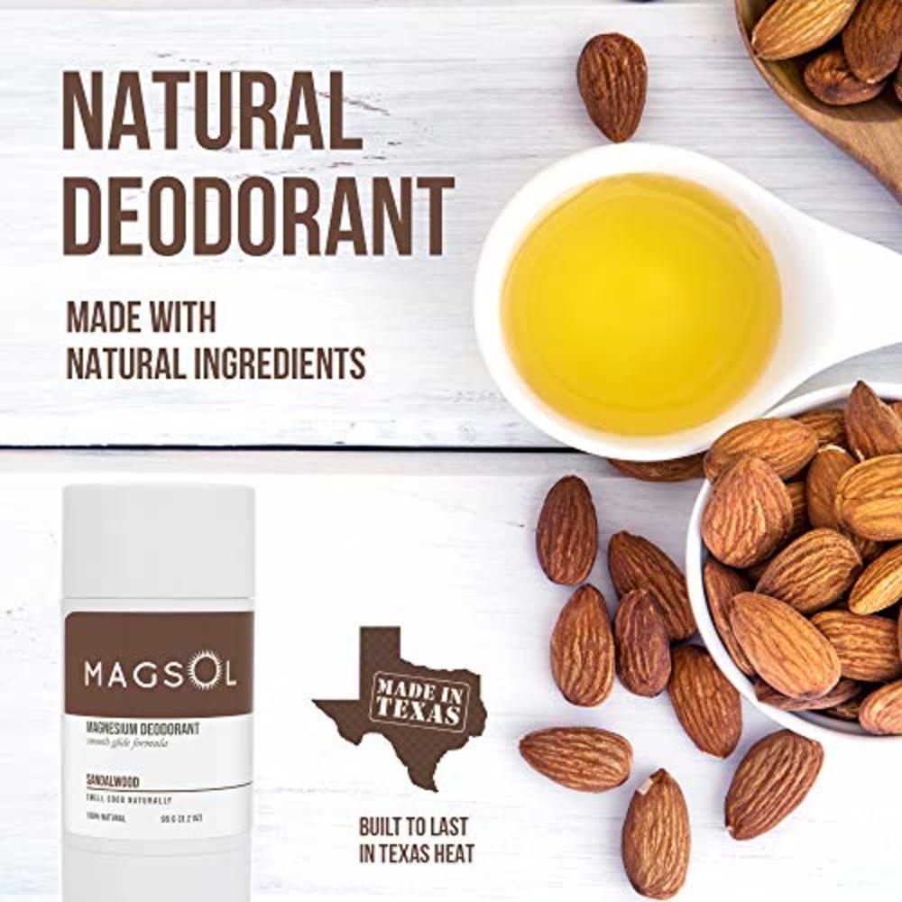 MagSol Organics MAGSOL Natural Deodorant for Men & Women - Mens Deodorant with Magnesium - Perfect for Ultra Sensitive Skin, Aluminum Free Deodo