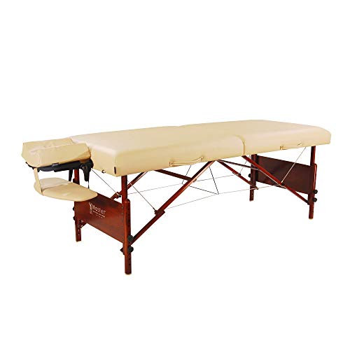 Master Massage 30" Del Ray Pro Portable Massage Table Package, Sand Color, Luxurious with 3" Thick Cushion of Foam