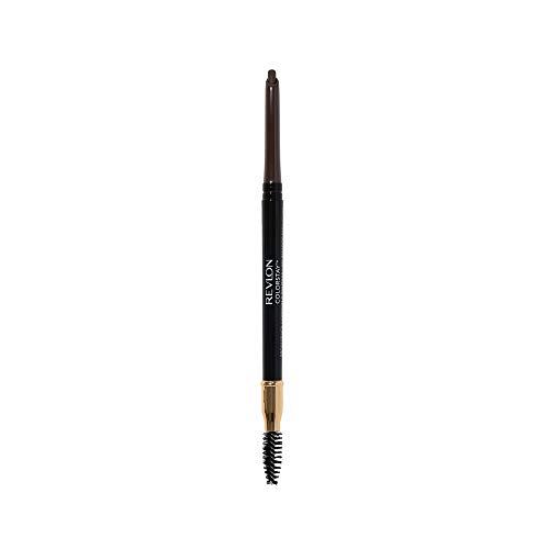 Revlon ColorStay Eyebrow Pencil with Spoolie Brush, Waterproof, Longwearing, Angled Tip Applicator for Perfect Brows, Dark Brown