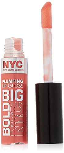 NYC N.Y.C. New York Color Big Bold Plumping and Shine Lip Gloss, Pleasantly Plump Pink, 0.39 Fluid Ounce