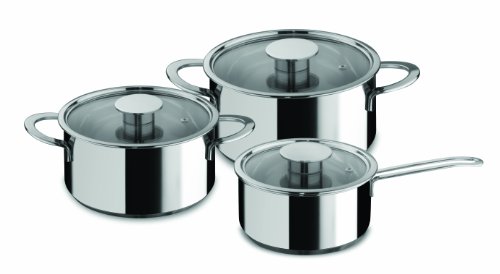Mepra Gourmet Kitchen Cookware Set - 6 Pcs. Stainless Steel Spaghetti Pot for Induction, Halogen, Electric Hobs