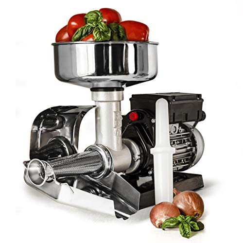 Raw Rutes - Electric Tomato Strainer Machine Made in Italy - Perfect for Canning Tomato Purees, Sauces and