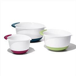 OXO - 1115580 OXO Good Grips 3-Piece Mixing Bowl Set with Red/Green/Blue Handles