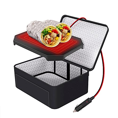 Aotto Portable Food Warmer for Car, 12V Heated Lunch Boxes for Adults,  Personal Mini Oven Microwave Travel Food Lunch Warmer for
