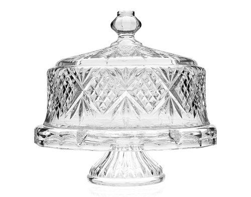 Shannon Crystal Cake Stand/Dome 4 in 1
