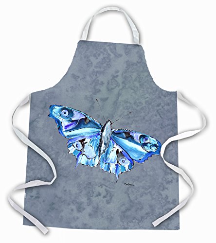 Caroline's Treasures 8856APRON 27 H x 31 W in. Butterfly on Gray Apron