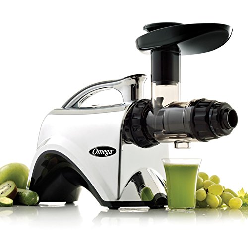 Omega NC900HDC Juicer Extractor and Nutrition System Creates Fruit Vegetable and Wheatgrass Juice Quiet Motor Slow Masticating D