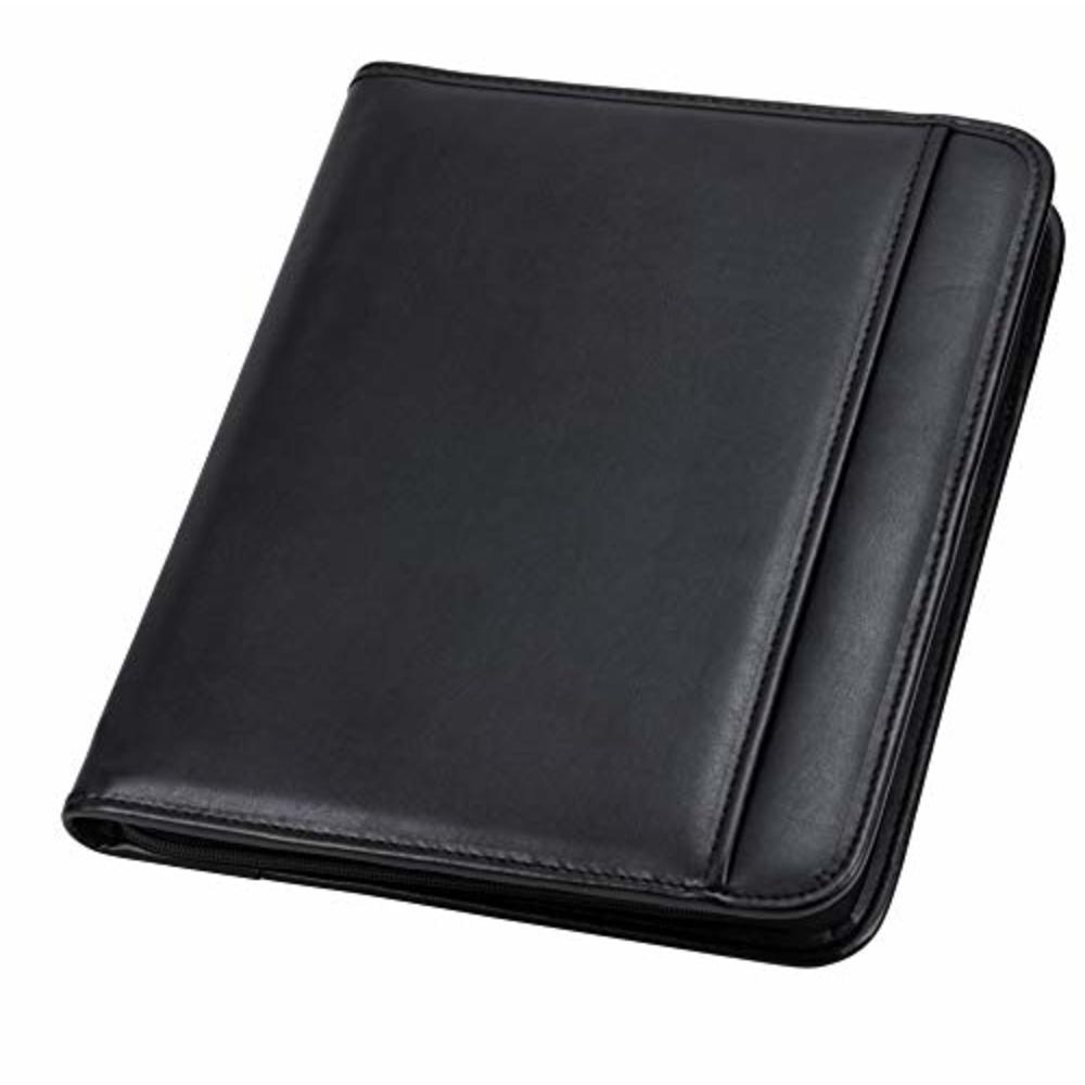 Samsill Professional Resume Padfolio with Secure Zippered Closure, 10.5 x 13 inches, Sleeve for 10.1 inch tablet, 8.5 x 11 Notep