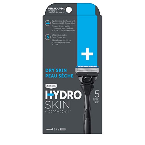EDGEWELL P Schick Hydro 5 Sense Hydrate Razor with Shock Absorb Technology for Men, 1 Handle with 2 Refills,1 Count