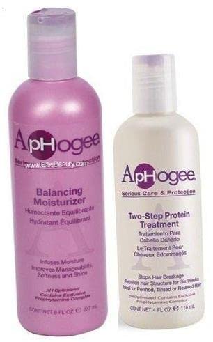 Aphogee Serious Hair Care Double Bundle (Balancing Moisturizer and Twostep Protein Treatment).