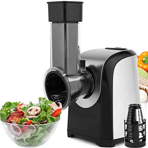 Flyerstoy Professional Salad Maker Electric Slicer/Shredder with One-Touch  Control and 4 Free Attachments for fruits, vegetables