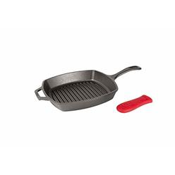Lodge Manufacturing Company Lodge Cast Iron 10.5-inch Square Grill Pan, Black