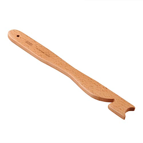 MSART Oven Rack Push Pull Puller for Baking, Cooking and Grilling by MSART; Beech Wood, Humanization Design Concept, 12" Long Length.