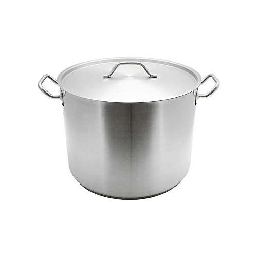 Thunder Group 60 Qt Stock Pot W/Lid Stainless Steel Commercial Grade -NSF CertifiedProfessional Quality