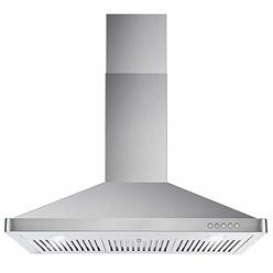 Cosmo 63190 36 in. Wall Mount Range Hood with Ductless Convertible Duct, Kitchen Chimney-Style Over Stove Vent, 3 Speed Exhaust