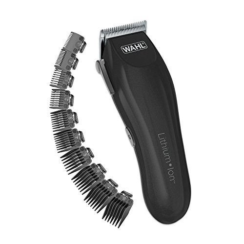 Wahl Clipper Lithium-Ion Cordless Haircutting Kit - Rechargeable Grooming and Trimming Kit with 12 Guide Combs for Heads, Beard,