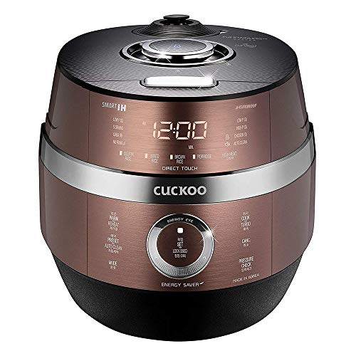 CUCKOO CRP-JHSR0609F | 6-Cup (Uncooked) Induction Heating Pressure Rice Cooker | 13 Menu Options, Auto-Clean, Voice Guide, Made