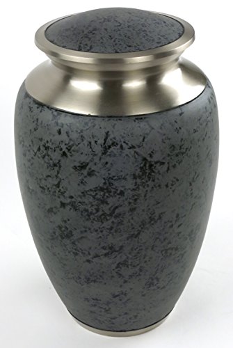 Liliane Memorials Slate Funeral Urn by Liliane Memorials - Cremation Urn for Human Ashes - Hand Made in Brass - Suitable for Cemetery Burial or Ni