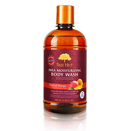 Tree Hut Shea Moisturizing Body Wash Tropical Mango, 17oz, Ultra Hydrating Body Wash for Nourishing Essential Body Care