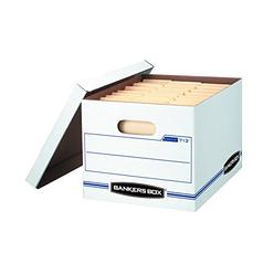 Bankers Box STOR/File Storage Boxes, Standard Set-Up, Lift-Off Lid, Letter/Legal, Pack of 20 (0071302) , White