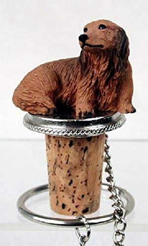 Conversation Concepts 1 X Longhaired Dachshund Red Wine Bottle Stopper