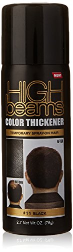 High Ridge High Beams Color Thickener - Black - 2.7 Oz - Salon Quality Quick-Fix Concealer Takes Grey Color Hair Away - Cover and Fill in T