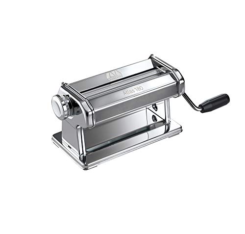 marcato MARCATO 8342 Atlas Pasta Dough Roller, Made in Italy, Includes  180-Millimeter Pasta Roller with Hand Crank and Instructions, Sil