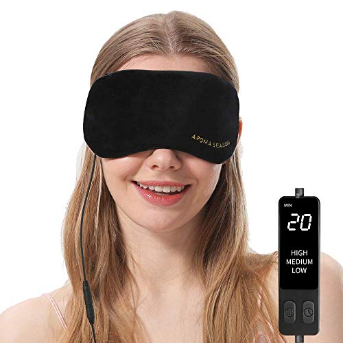 Aroma Season Heated Eye Mask, USB Steam Warm Compress for Puffy Eyes, Warm Therapeutic Treatment for Dry Eye, Chalazion, Blepharitis, Stye (B