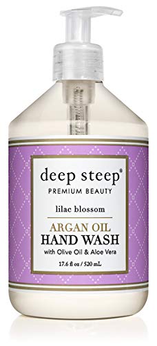 Deep Steep Argan Oil Liquid Hand Wash, Lilac Blossom, 17.6 Fluid Ounce