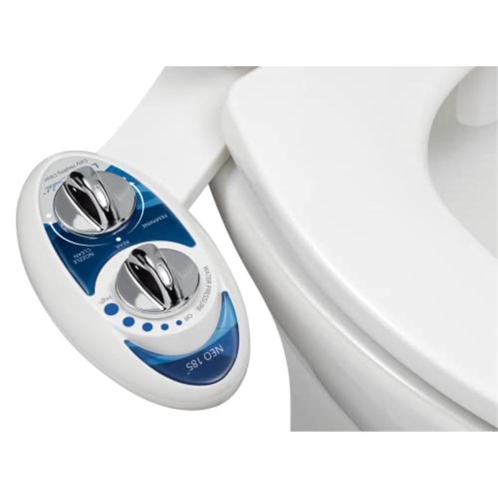 LUXE Bidet Neo 185 (Elite) Non-Electric Bidet Toilet Attachment w/ Self-cleaning Dual Nozzle and Easy Water Pressure Adjustment 