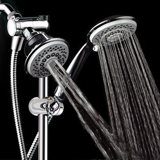 Hotel Spa HotelSpa Instant-Mount Drill-Free Height/Angle Adjustable 30-Setting SpiralFlo 3-Way Shower Head/Handheld Showerhead Slide Bar C