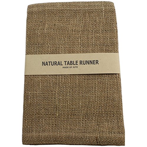 Kel-Toy Inc Kel-Toy Burlap Jute Table Runner/Fold and Sew Edge, 14 by 72-Inch, Natural