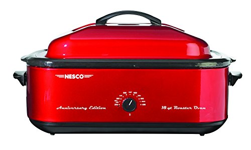 NESCO 4818-22, Anniversary Edition Roaster Oven, Red, 18 quart, 1425 watts