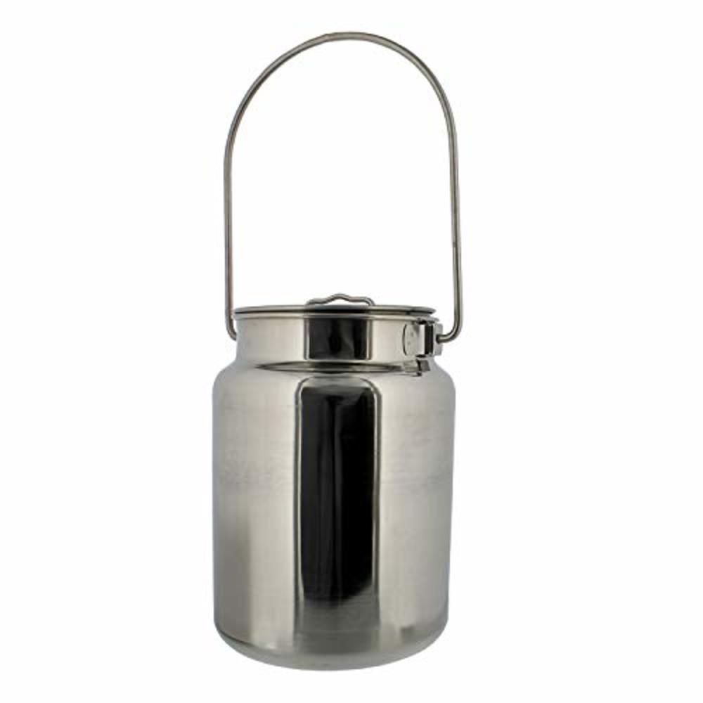 Rural365 Metal Milk Jug, 4 Liter (1 Gal) - Stainless Steel Jug, Rustic Milk Cans with Lid, Old Fashion Milk Jug Vases
