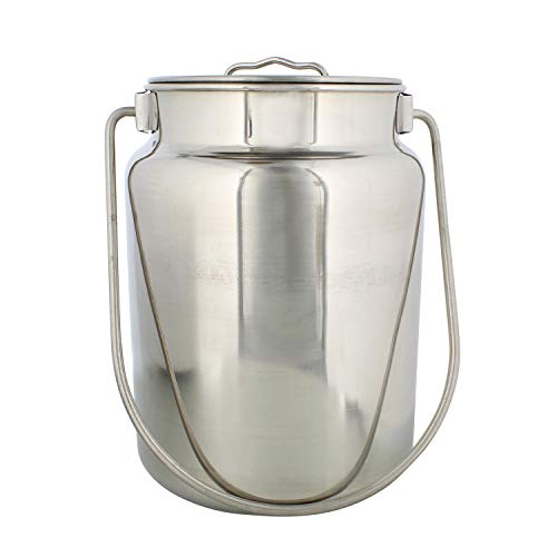 Rural365 Metal Milk Jug, 4 Liter (1 Gal) - Stainless Steel Jug, Rustic Milk Cans with Lid, Old Fashion Milk Jug Vases