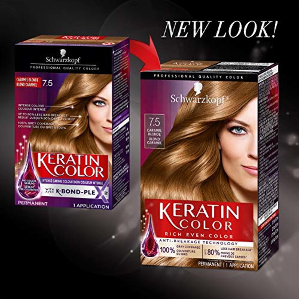Schwarzkopf Keratin Color Permanent Hair Color Cream,  Caramel Blonde  (Packaging May Vary)