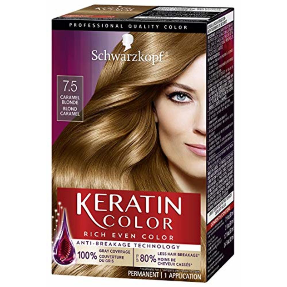 Schwarzkopf Keratin Color Permanent Hair Color Cream,  Caramel Blonde  (Packaging May Vary)