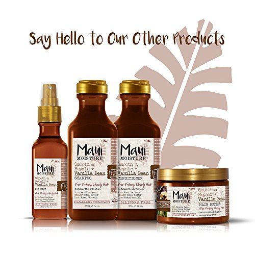 Maui Moisture Smooth & Repair + Vanilla Bean Anti-Frizz Hair Oil Mist to Hydrate, Soften & Moisturize Thick, Coarse, Curly & Nat