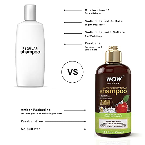 BUYWOW WOW Skin Science Apple Cider Vinegar Shampoo - Hair Growth Shampoo  for Thinning Hair, Hair Loss