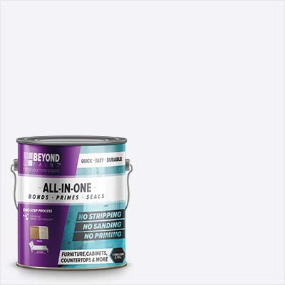 Beyond Paint Furniture, Cabinets and More All-in-one Refinishing Paint Gallon, No Stripping, Sanding or Priming Needed, Bright W