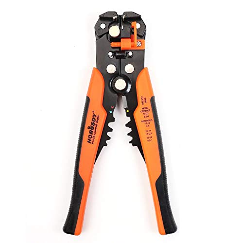 HORUSDY Wire Stripping Tool, Self-adjusting 8" Automatic Wire Stripper/Cutting Pliers Tool for Wire Stripping, Cutting,