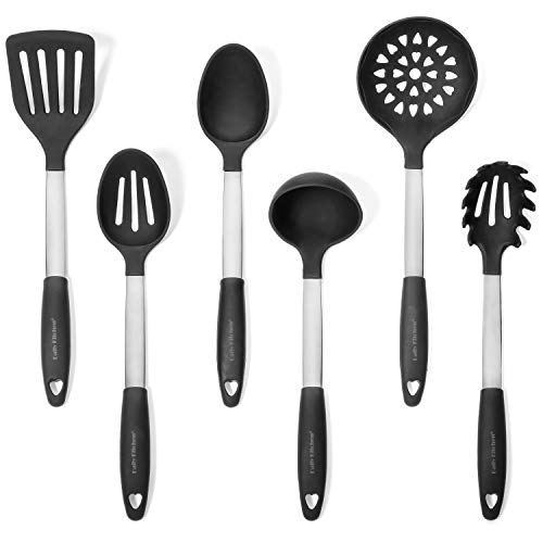 Daily Kitchen Utensil Set Silicone and Stainless Steel - Heat Resistant  Cooking Utensils for Non Stick Cookware - Silicone Utens
