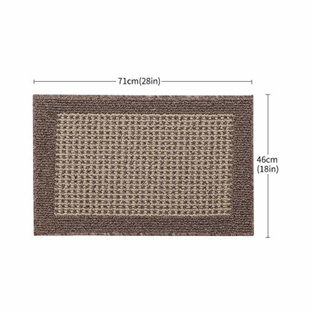 COSY HOMEER 28X18 Inch Washable Kitchen Rug Mats are Made of Polypropylene Square Rug Cushion Which is Anti Slippery and Stain Resistance,Br
