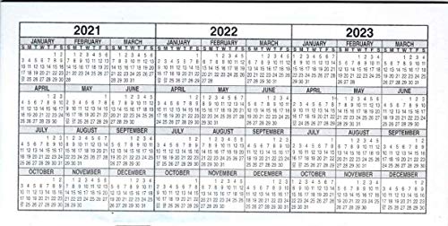 Easy Read Register Checkbook Transaction Registers, 2021-2022-2023 Calendars by Easy Read Register, Pack of 10
