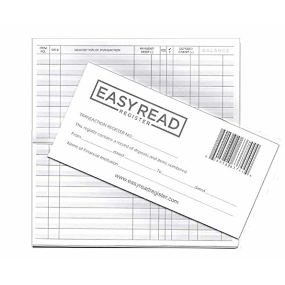 Easy Read Register Checkbook Transaction Registers, 2021-2022-2023 Calendars by Easy Read Register, Pack of 10