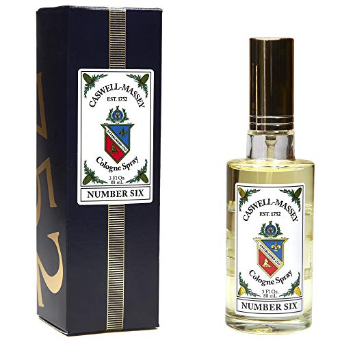 Caswell-Massey Gold Cap Number Six Cologne Spray, Aromatic Blend of Orange Blossom, Bergamot & Rosemary, Scented Cologne Spray F