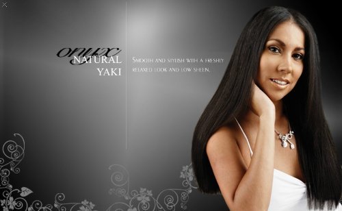 Black Diamond Onyx, 100% Elite Human Hair, Natural Essence Yaki, Affiliated with Black Diamond, 16", Color #1b Off Black